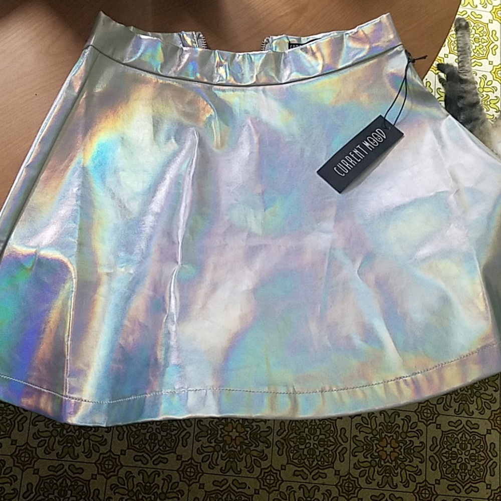 Current Mood brand Holographic Skirt